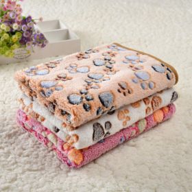 3 Pack Pet Blanket, Soft Plush Paw Print Dog Blanket Washable, Warm Fleece Cat Blanket For Large Medium Dogs, Sofa Couch Bed Cage Protector,23 X (Option: 23 x 16 in)