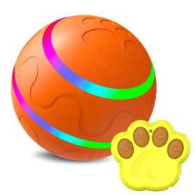 Pet New Cat Wicked Ball Toy Intelligent Ball USB Cat Toys Self Rotating Ball Automatic Rotation Ball (Option: Orange-Upgrade remote control)